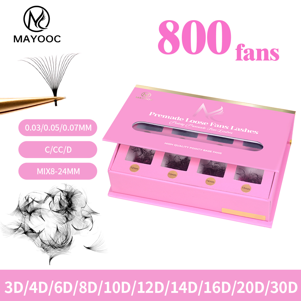 Eyelash Extension Logo - MAYOOC 800Fans Loose Fan Lashes Eyelash
