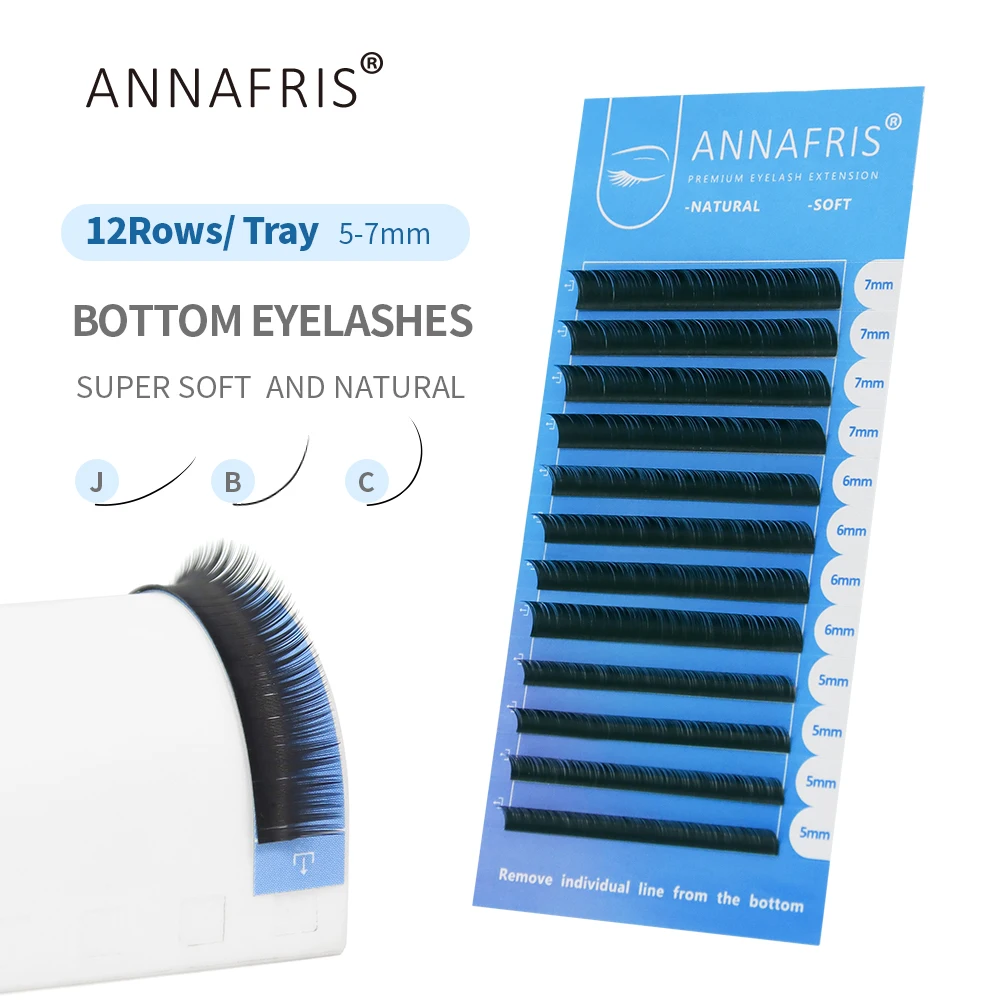 Individual Lash Tray - ANNAFRIS Lower Lashes 5-7mm Mix Individual