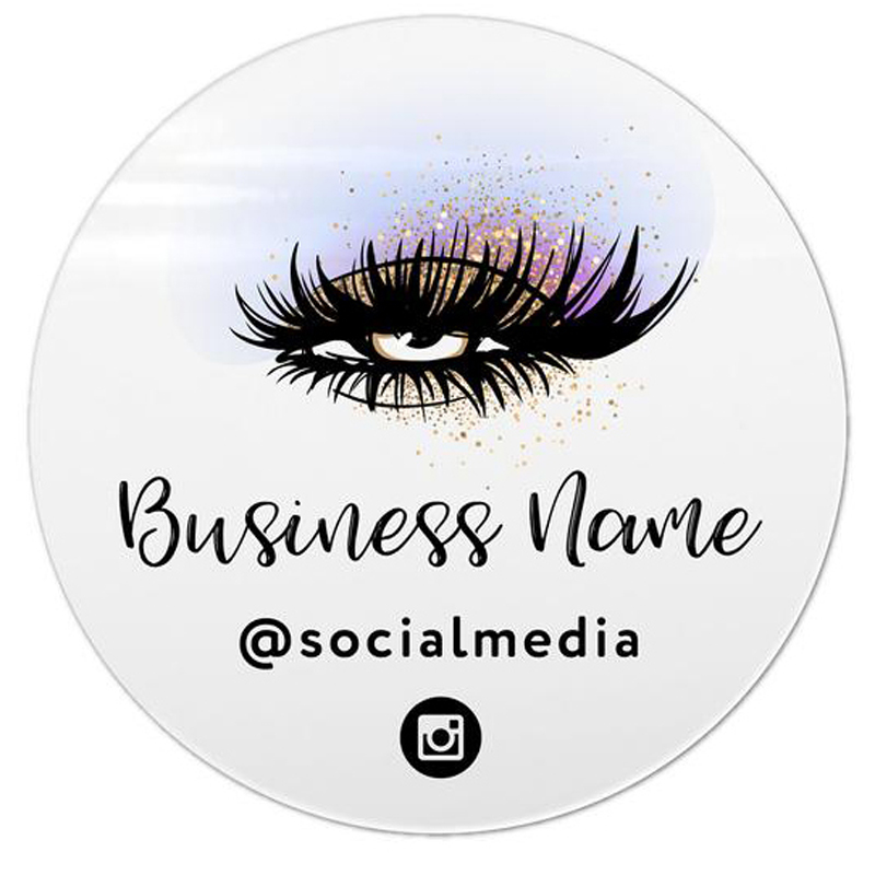 Eyelash Extension Logo Design - Eyelash extension label design logo sticker,