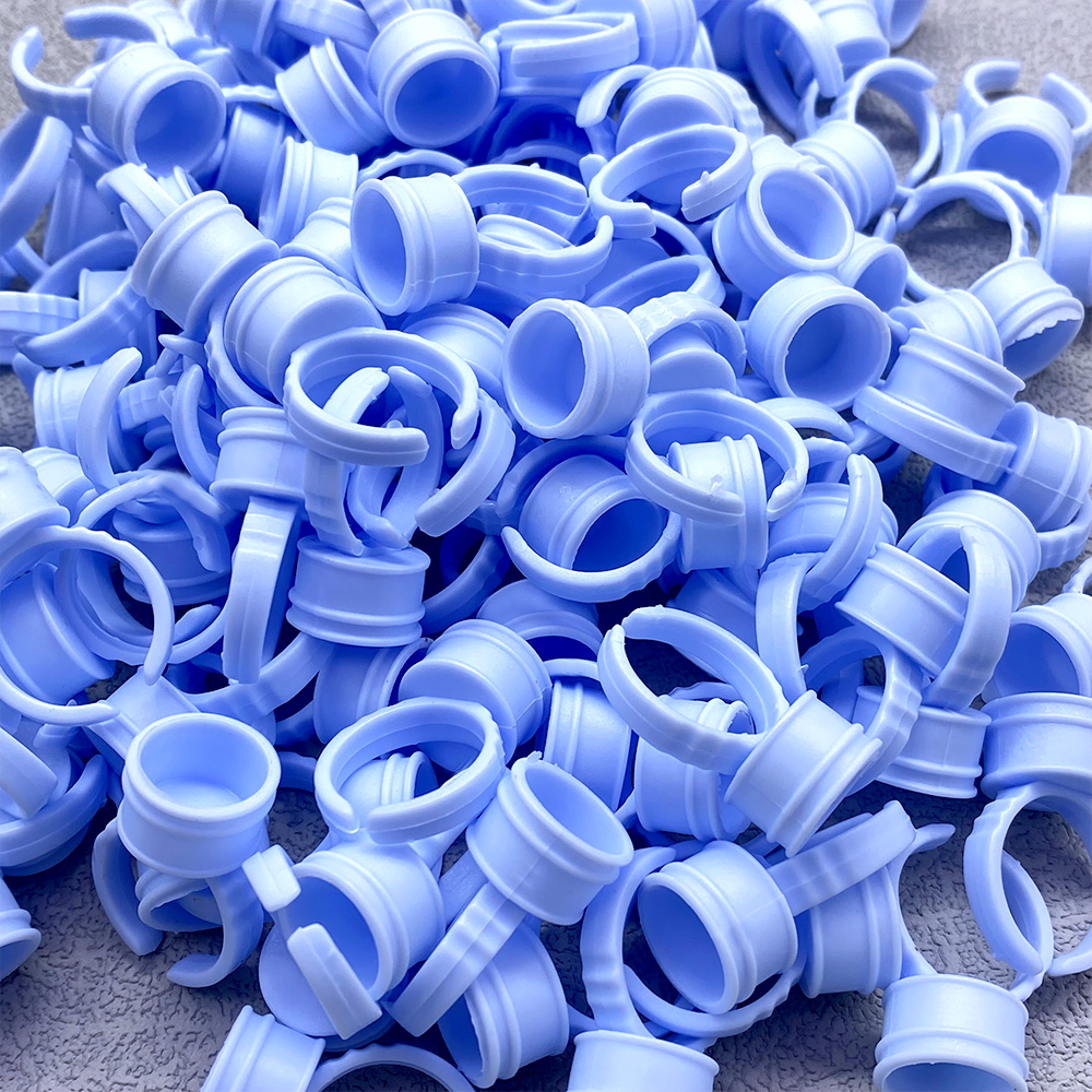 100Pcs Disposable Glue Ring Cu - Eyelash Extension Usa 评论和价格