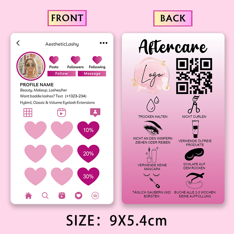 Custom Loyalty Cards with Logo - Eyelash Extension Logo Design 评论和价格