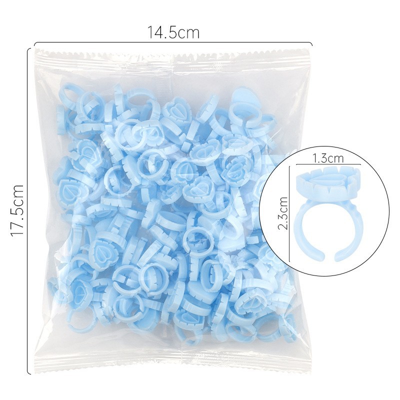 100Pcs Disposable Glue Ring Ho - Eyelash Extension Usa 评论和价格