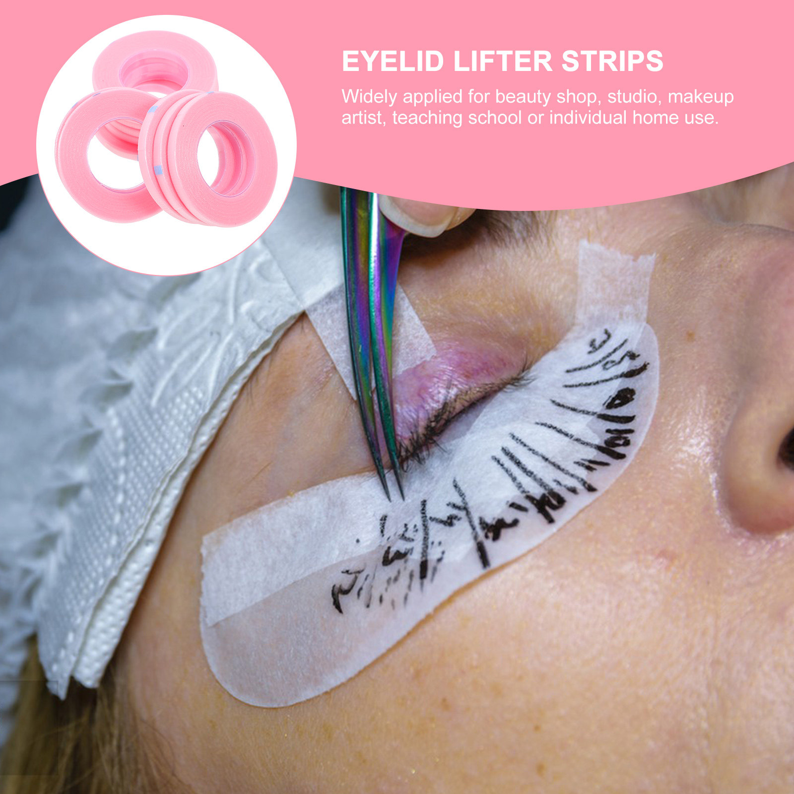 10 Rolls Lash Tape Eyelash Ext - Eyelash Extension For No Eyelid 评论和价格