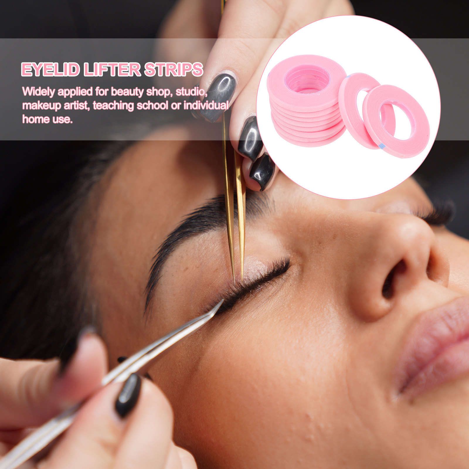 10 Rolls Lash Tape Eyelash Ext - Eyelash Extension For No Eyelid 评论和价格