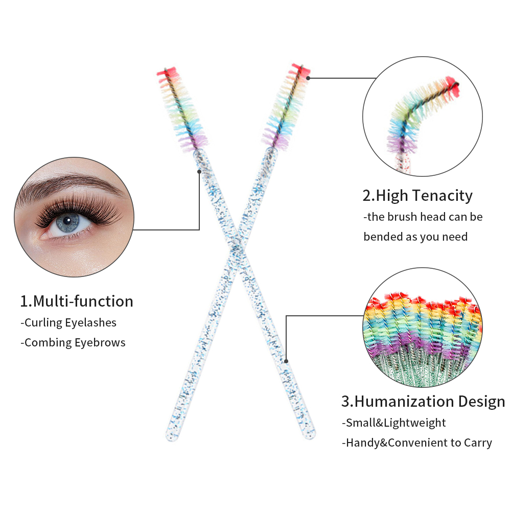 50PCS Rainbow Crystal Eyelash  - Eyelash Extension Usa 评论和价格