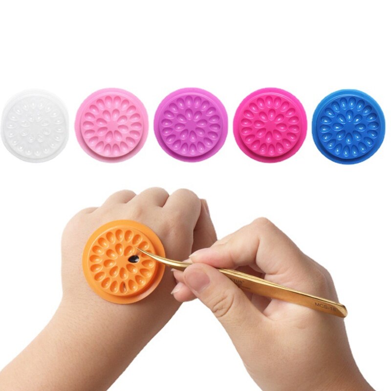 100pcs Eyelash Glue Holder Eye - Individual Lash Tray 评论和价格