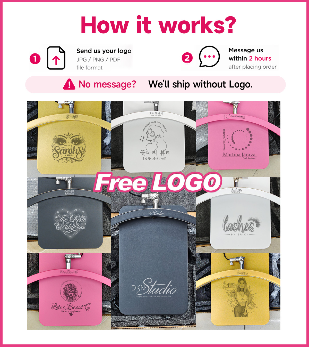 Free LOGO 23inch OEM 45W New L - Eyelash Extension Logo Design 评论和价格